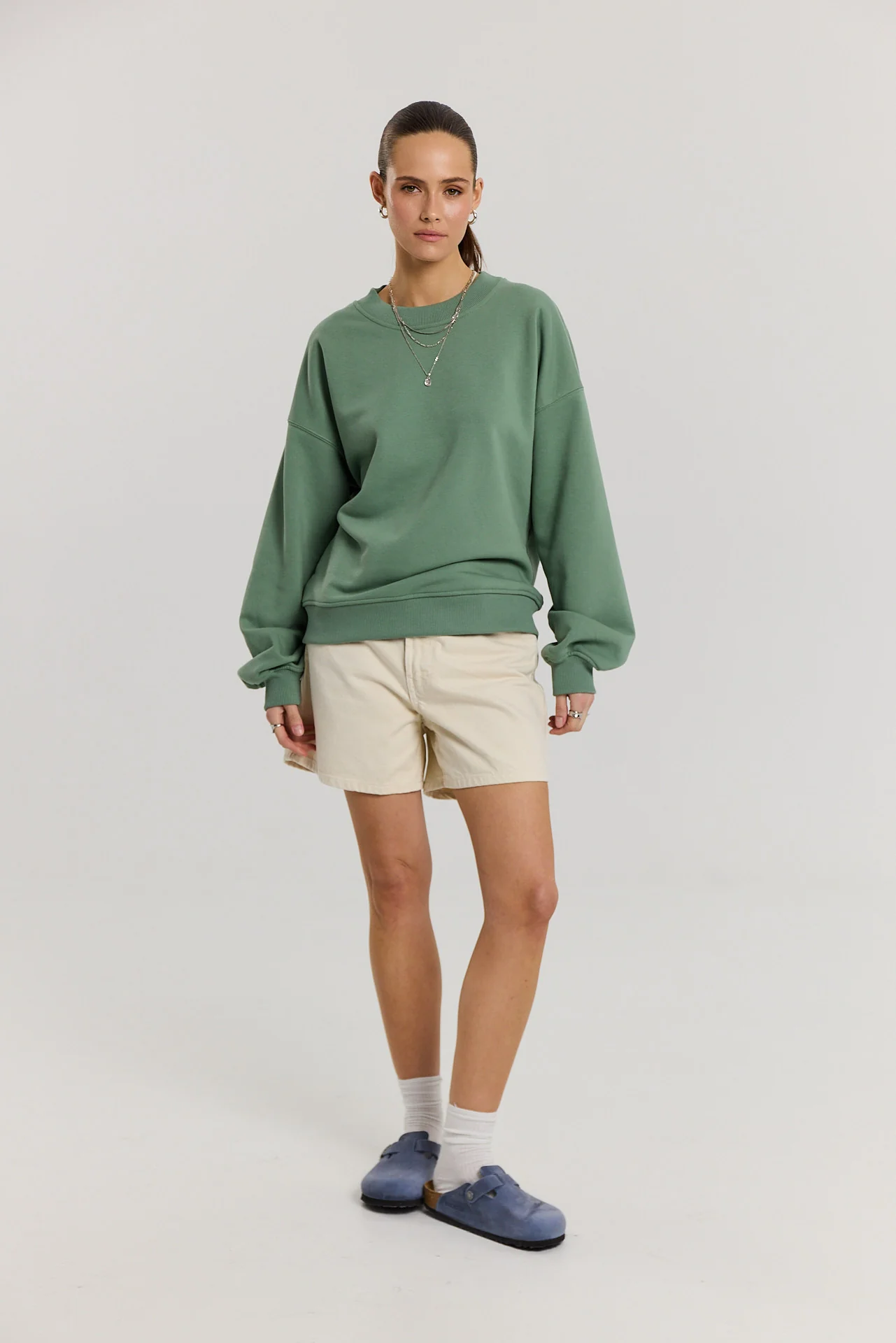 Bluza Boyfriend dark matcha - Image 3