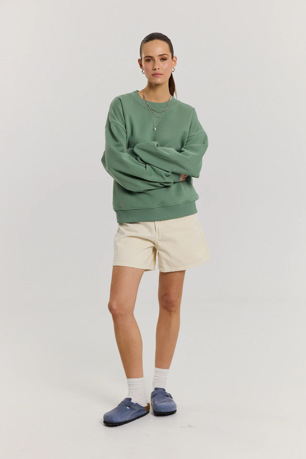 Bluza Boyfriend dark matcha - Image 5