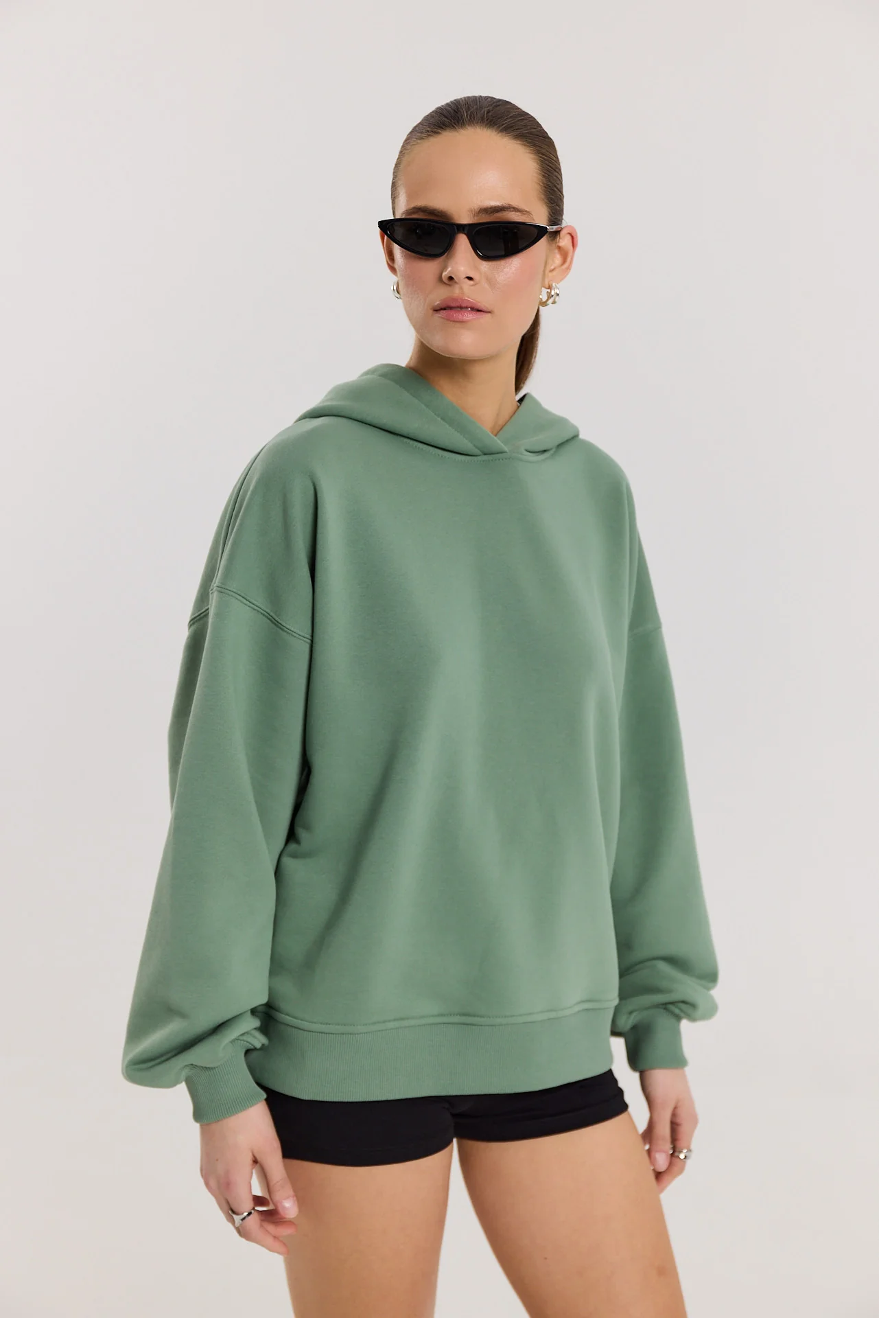 Bluza Boyfriend Hoodie dark matcha - Image 18