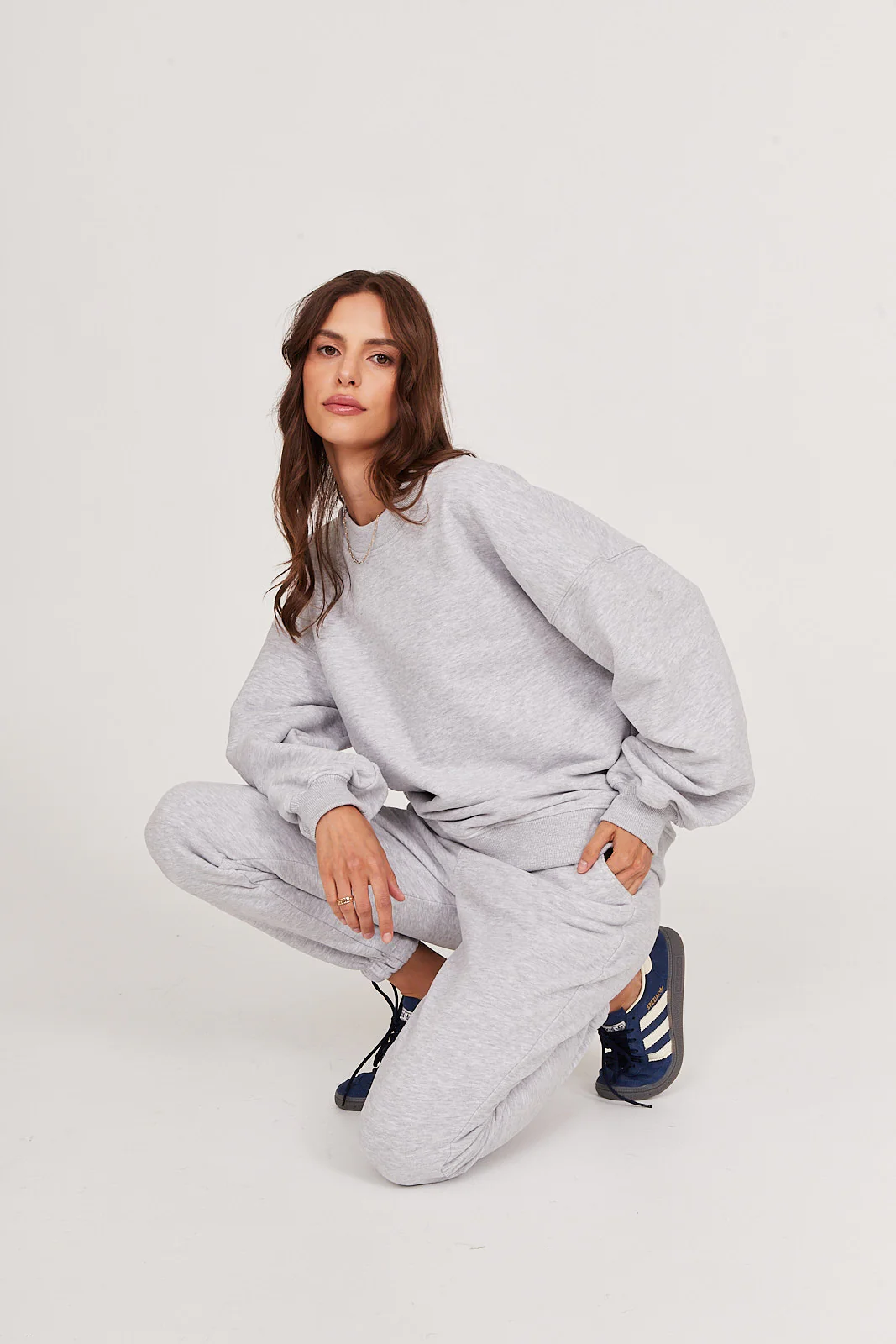 Bluza Boyfriend light grey melange - Image 12