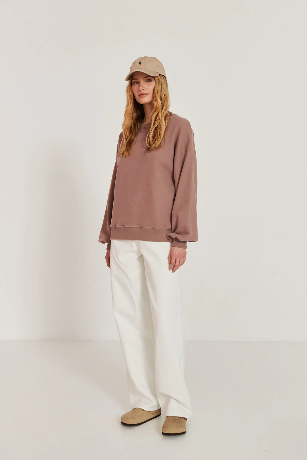 Bluza Boyfriend mocca mousse - Image 10