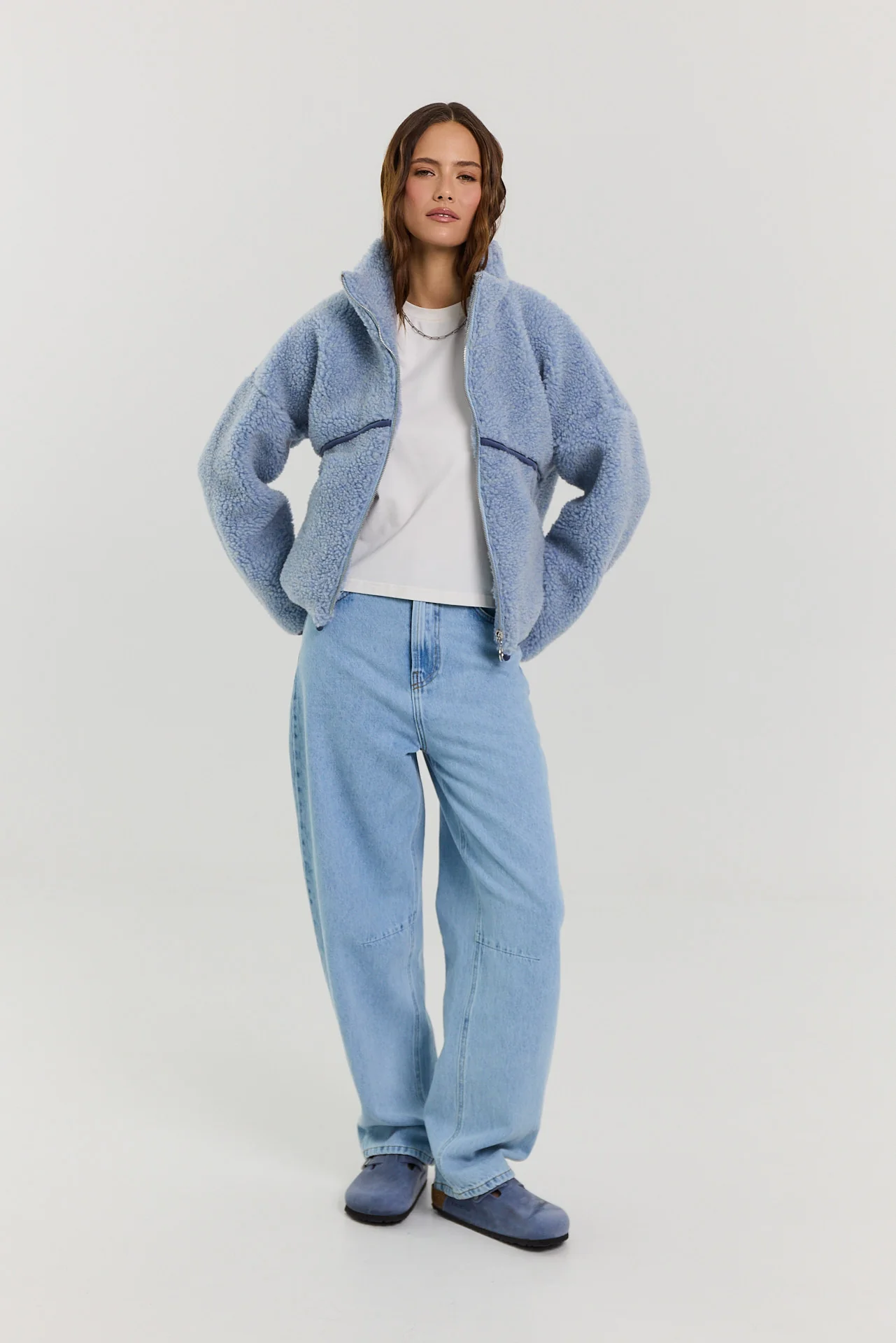 Kurtka Erin merino powder blue - Image 3