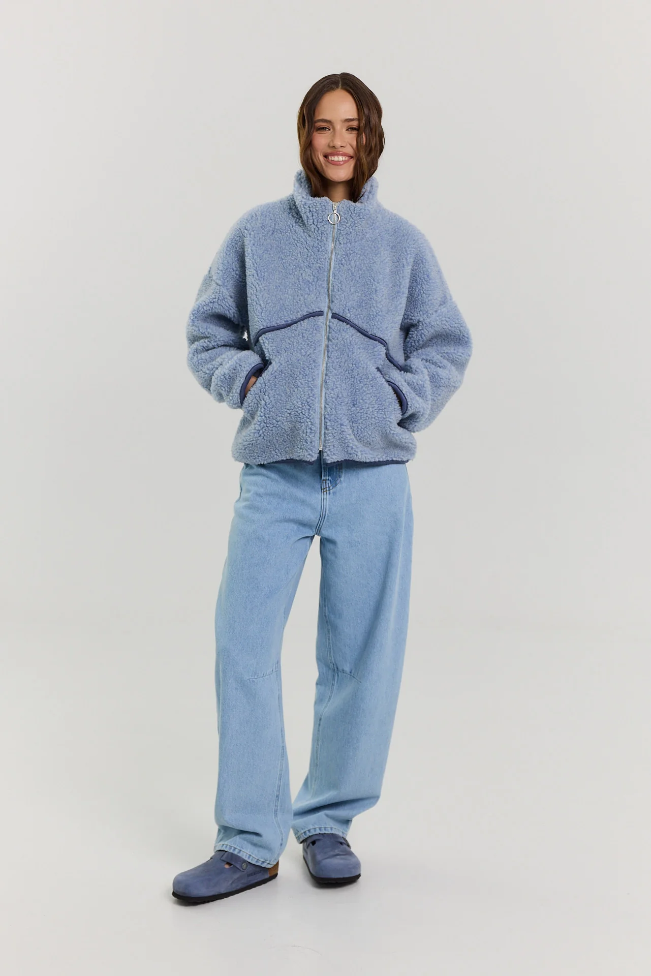 Kurtka Erin merino powder blue - Image 6