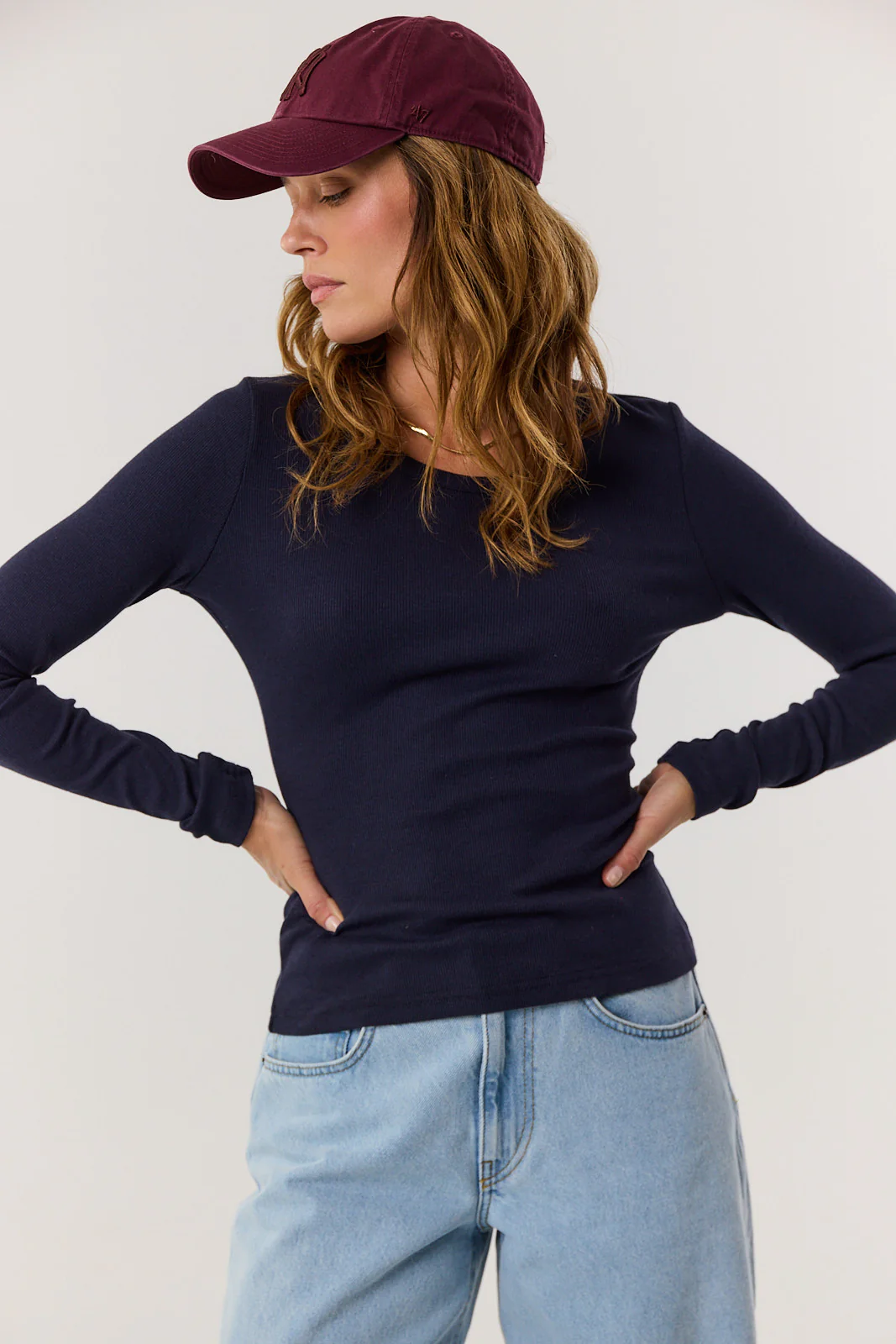 Longsleeve Bamboo navy - Image 4