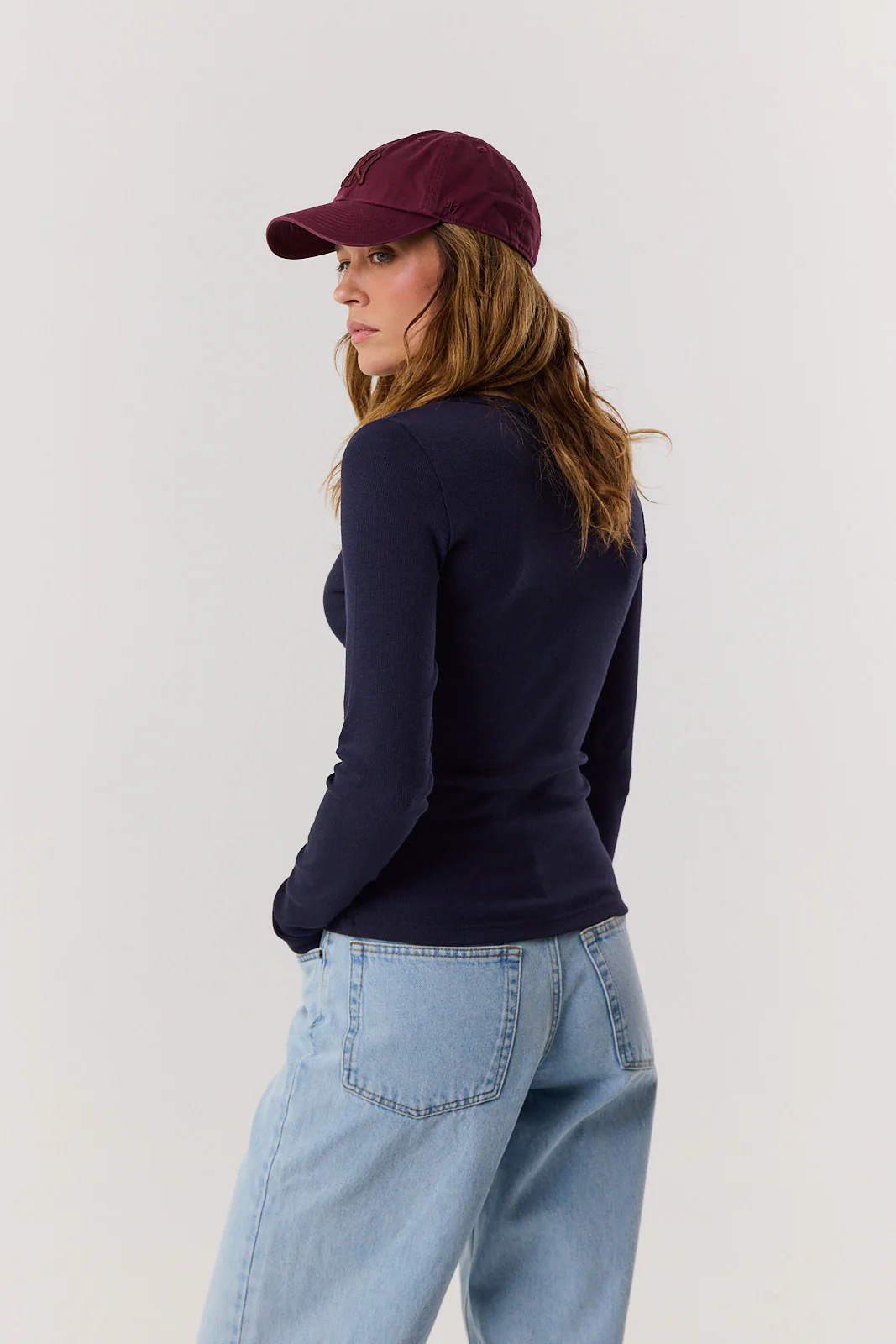 Longsleeve Bamboo navy - Image 5