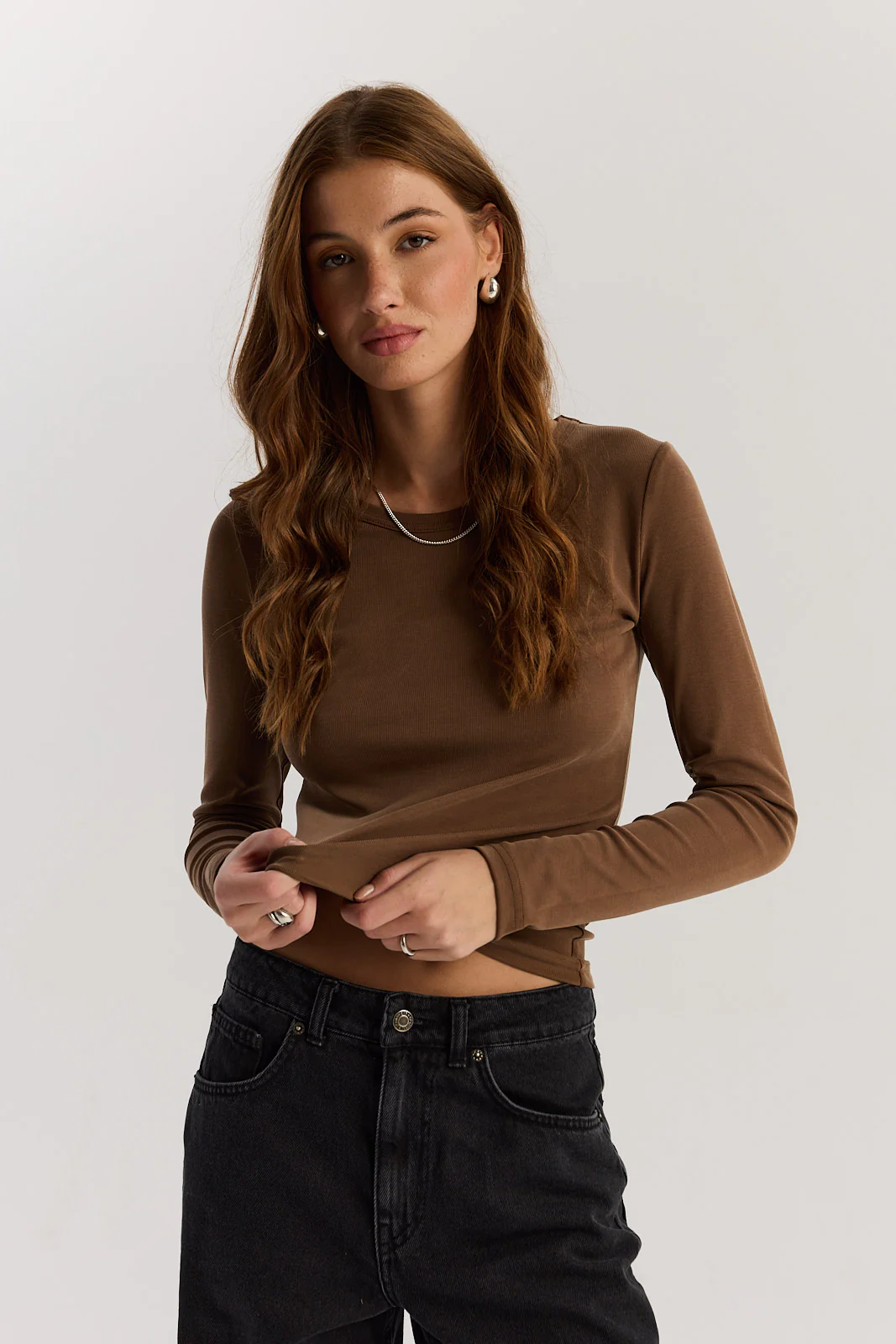 Longsleeve Bowie mocca mousse - Image 5