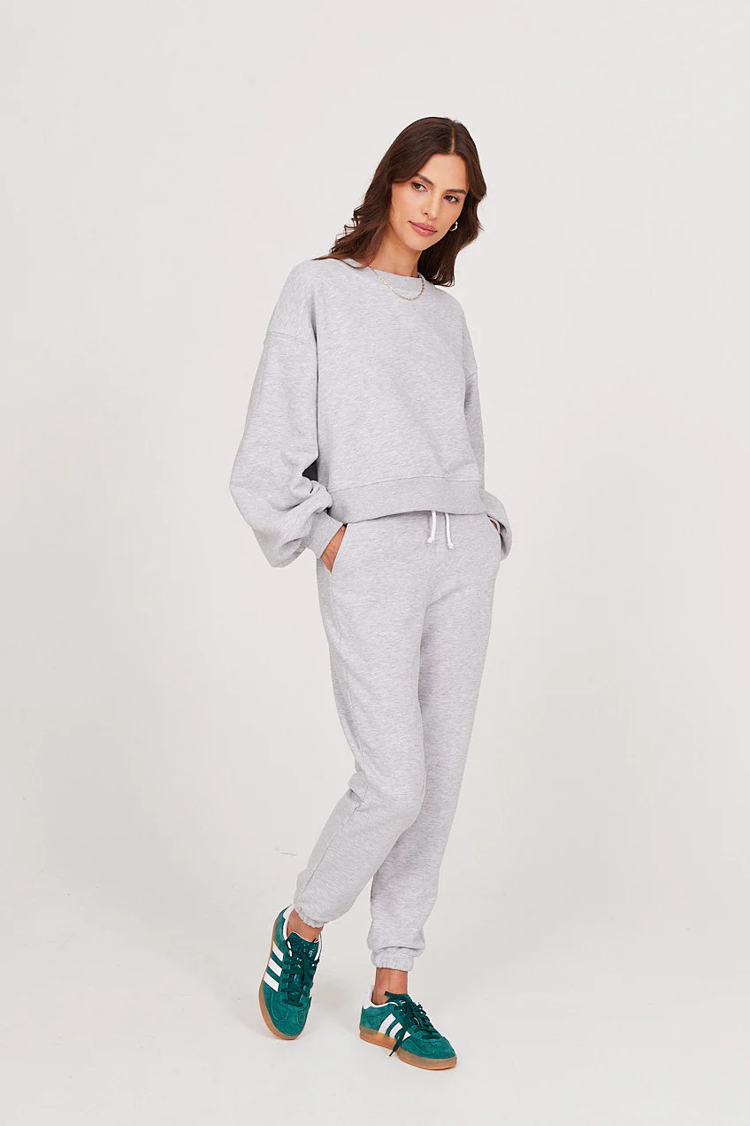 Spodnie dresowe light grey melange - Image 6