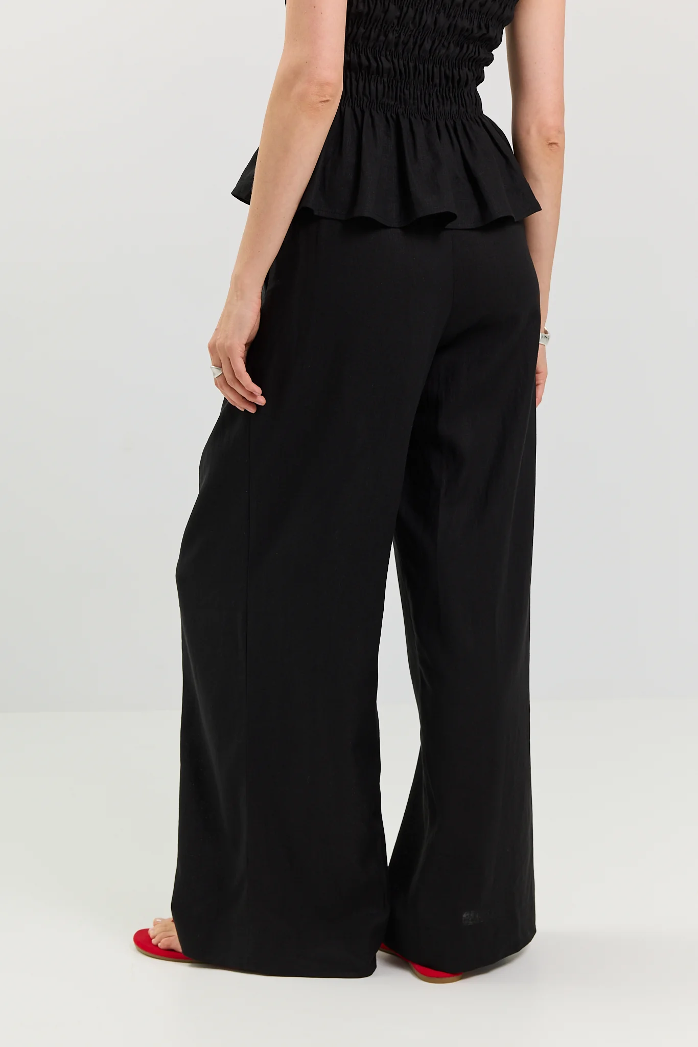 Spodnie Palazzo linen black - Image 8