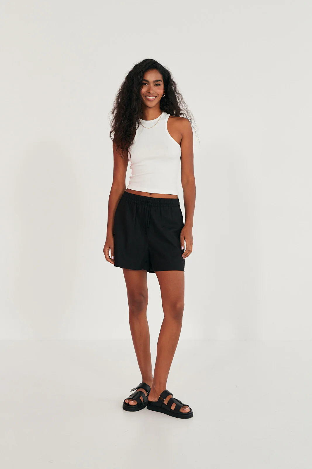 Szorty Gunther linen black - Image 3