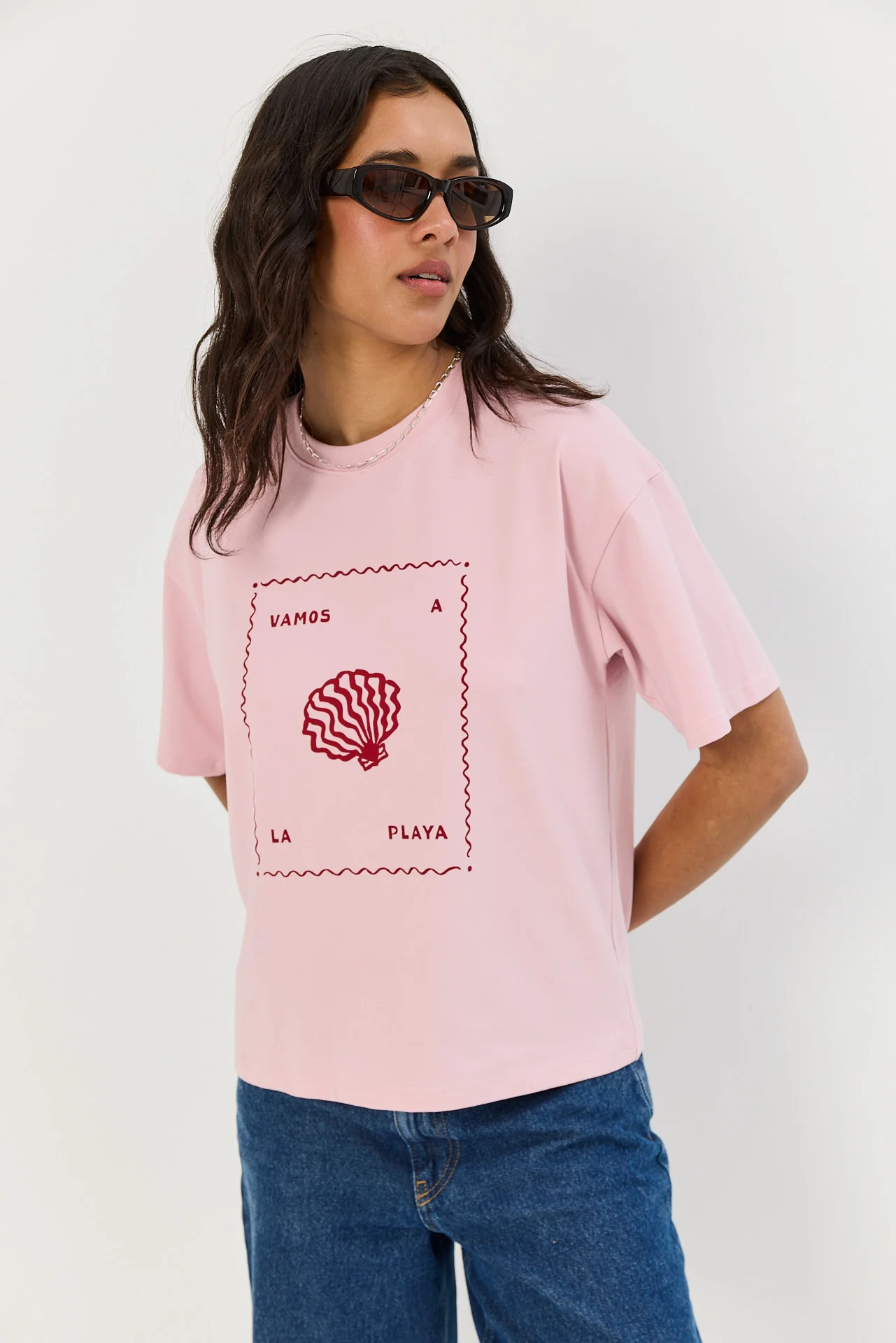 T-shirt Vamos a la playa smoky pink - Image 10