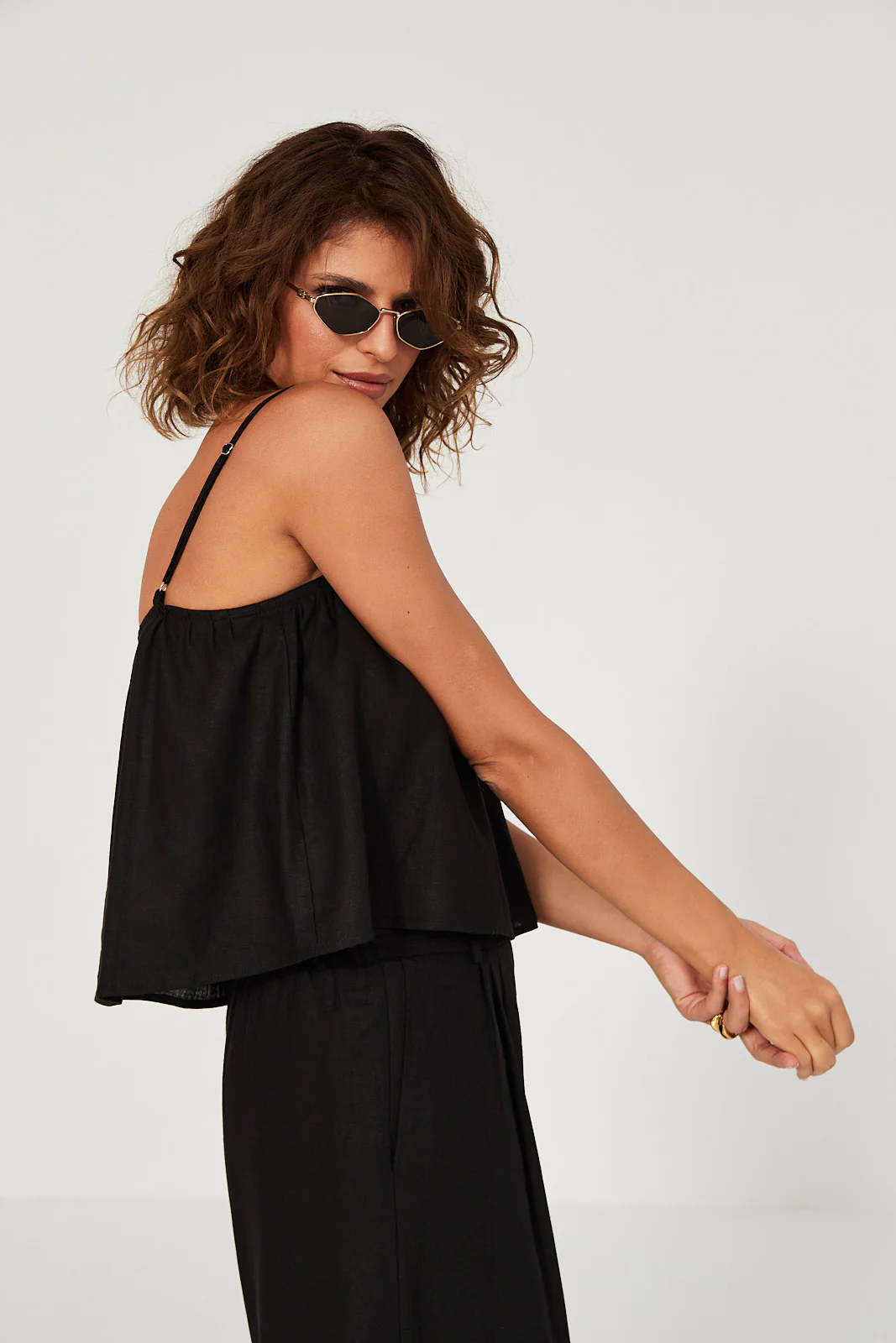 Top Ellie linen black - Image 3